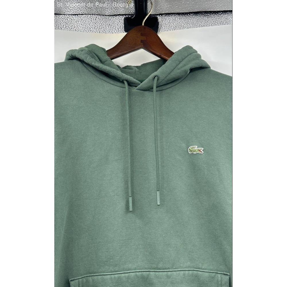 Lacoste Pullover Hoodie Men's Size 3XL Green Logo Casual